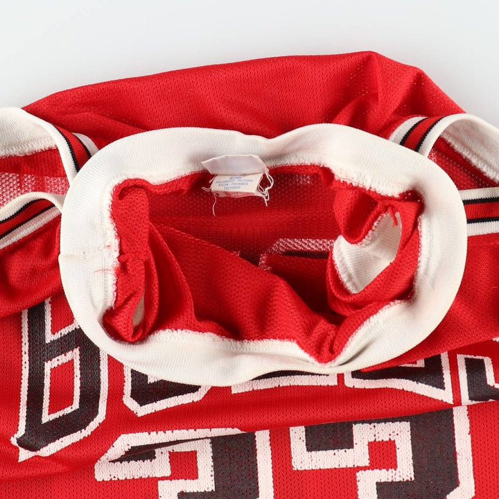 90'S Champion NBA Chicago Bulls Mesh Game Shirt Replica Uniform (Men's Size S) Nylon red type Vintage Second Hand
