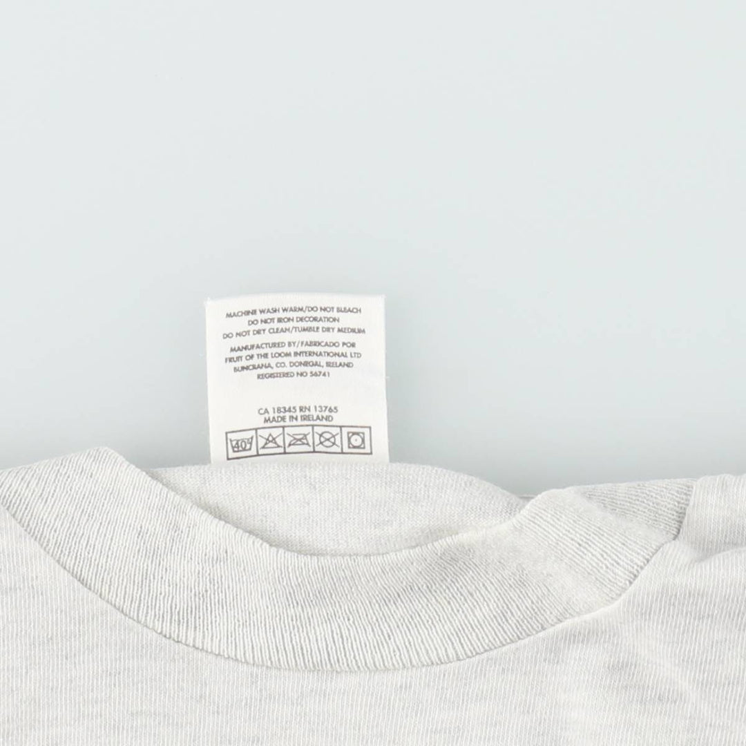 90'S Screen Stars Premium T-shirt advertising t-shirt, made in USA, men's size L equivalent, vintage. cotton gray type Vintage Second Hand