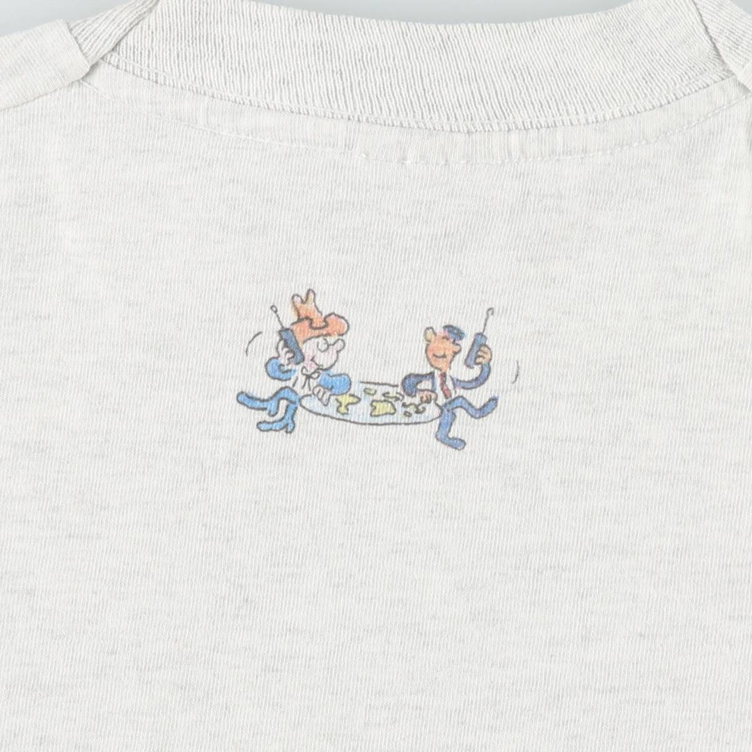90'S Screen Stars Premium T-shirt advertising t-shirt, made in USA, men's size L equivalent, vintage. cotton gray type Vintage Second Hand