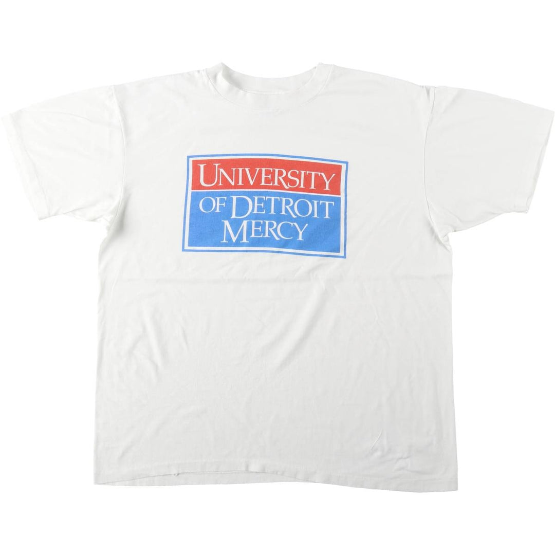 90'S Hanes FIFTY-FIFTY Advertising T-Shirt, Made in USA, Men's XL equivalent, Vintage cotton white type Vintage Second Hand