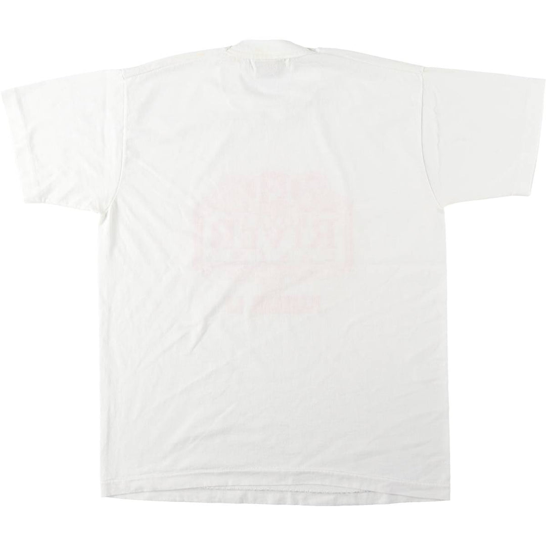 90'S Fruit of the Loom BEST Royal River Casino + Hotel advertising T-shirt, Made in USA, Men's size L equivalent, Vintage cotton white type Vintage Second Hand