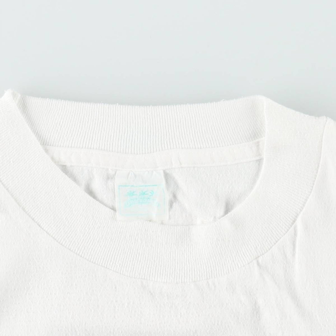 90'S Carlos'n Charlie's CLOTHESLINE Advertising T-Shirt, Men's XL equivalent, Vintage unclear white type Vintage Second Hand