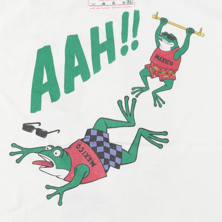 90'S Carlos'n Charlie's CLOTHESLINE Advertising T-Shirt, Men's XL equivalent, Vintage unclear white type Vintage Second Hand