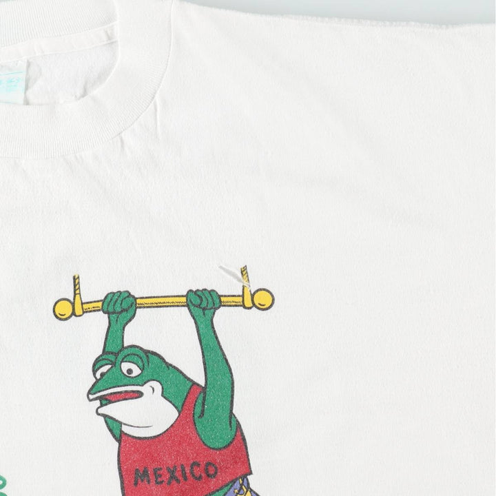 90'S Carlos'n Charlie's CLOTHESLINE Advertising T-Shirt, Men's XL equivalent, Vintage unclear white type Vintage Second Hand