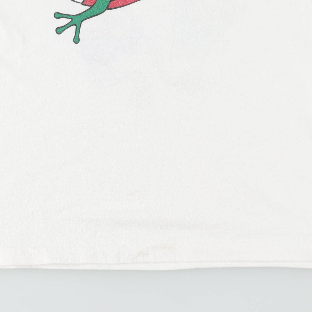 90'S Carlos'n Charlie's CLOTHESLINE Advertising T-Shirt, Men's XL equivalent, Vintage unclear white type Vintage Second Hand