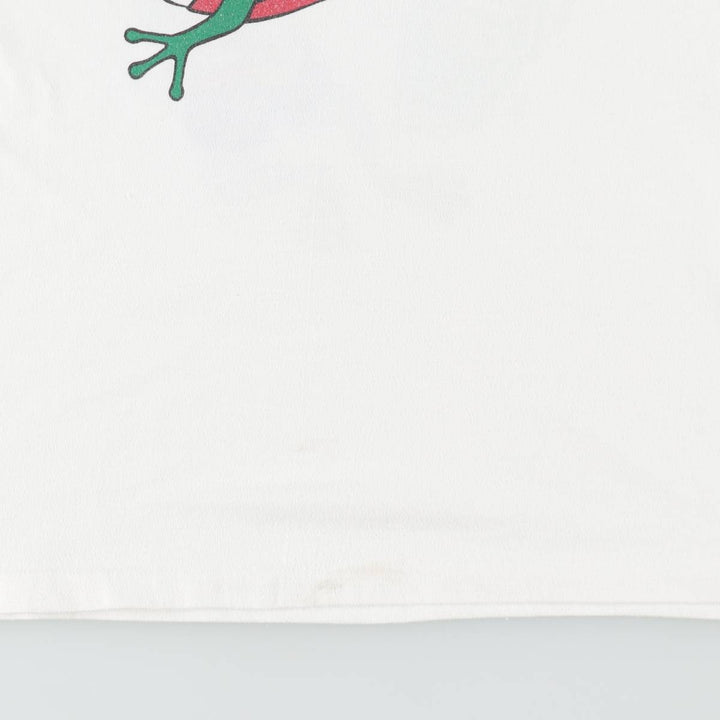 90'S Carlos'n Charlie's CLOTHESLINE Advertising T-Shirt, Men's XL equivalent, Vintage unclear white type Vintage Second Hand