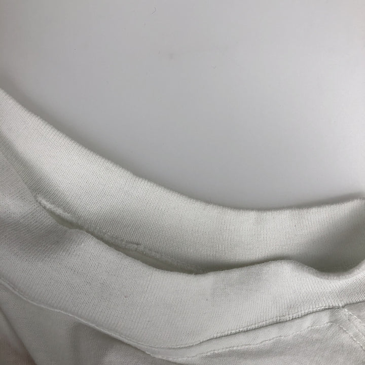 ~90'S Tee Jays HEF-T Long-Sleeve T-Shirt, Made in USA, Men's XL equivalent, Vintage polyester white type Vintage Second Hand
