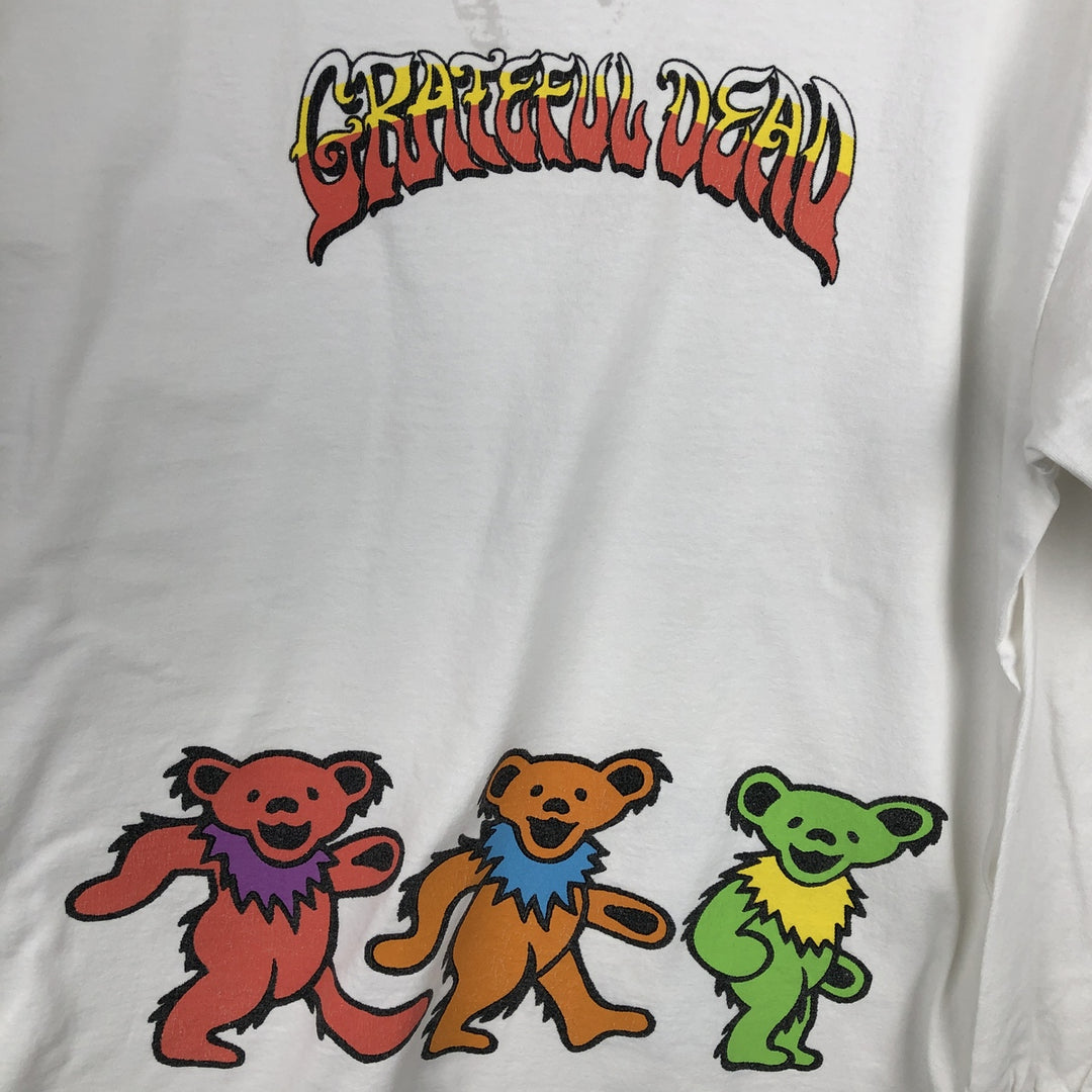 GRATEFUL DEAD Grateful Dead Long Sleeve T-Shirt, Men's Size L cotton white type Vintage Second Hand