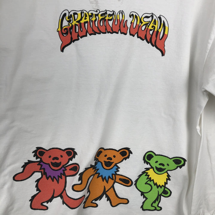 GRATEFUL DEAD Grateful Dead Long Sleeve T-Shirt, Men's Size L cotton white type Vintage Second Hand