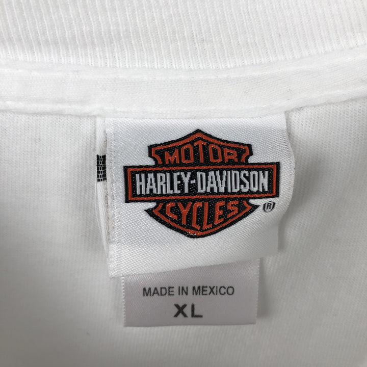 Harley-Davidson Motorcycle Long Sleeve T-Shirt, Men's Size XL cotton white type Vintage Second Hand