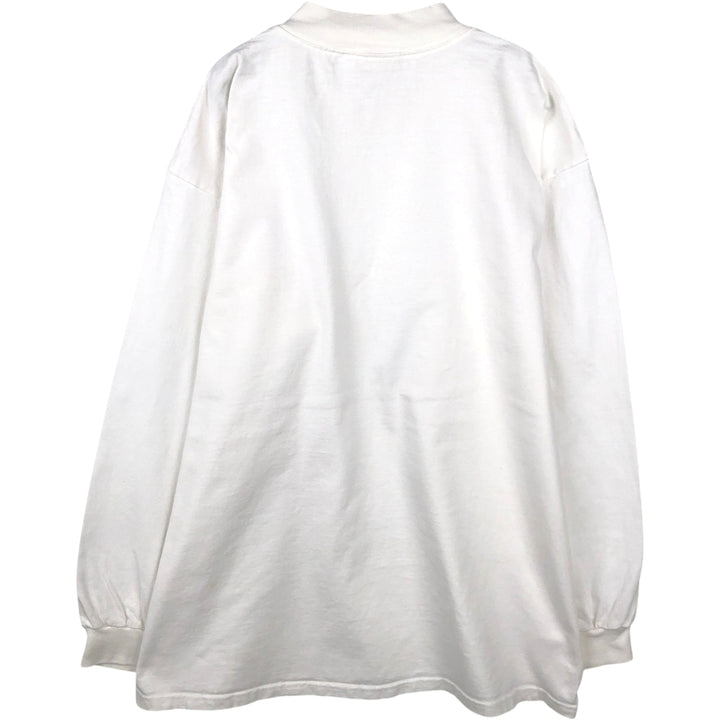 Nike Mock Neck Long-Sleeve T-Shirt, Made in USA, Men's Size XL (approx.) cotton white type Vintage Second Hand