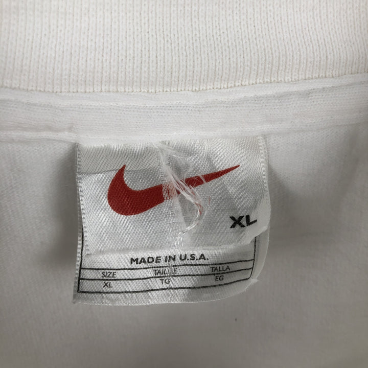 Nike Mock Neck Long-Sleeve T-Shirt, Made in USA, Men's Size XL (approx.) cotton white type Vintage Second Hand