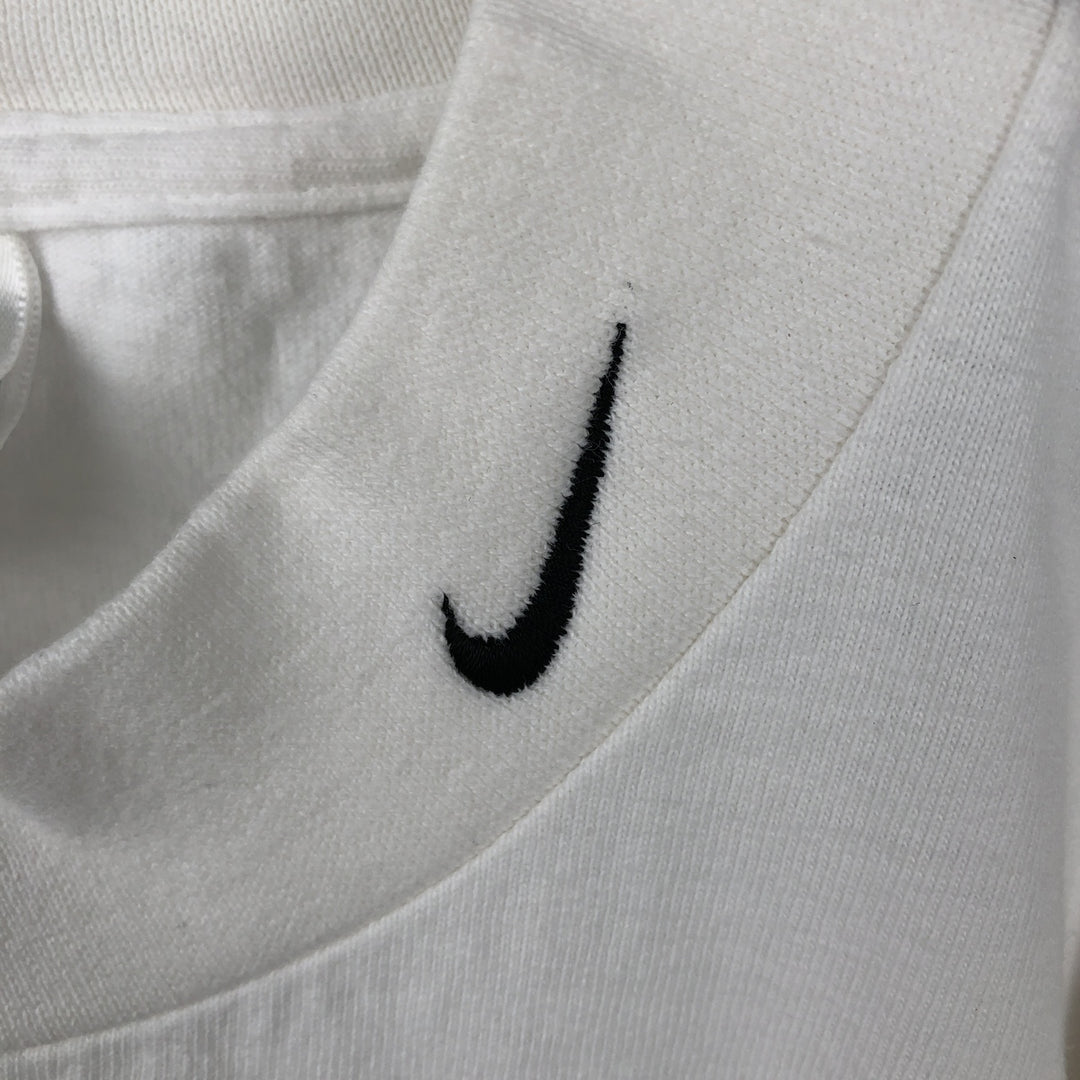Nike Mock Neck Long-Sleeve T-Shirt, Made in USA, Men's Size XL (approx.) cotton white type Vintage Second Hand