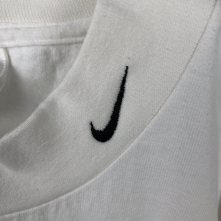 Nike Mock Neck Long-Sleeve T-Shirt, Made in USA, Men's Size XL (approx.) cotton white type Vintage Second Hand