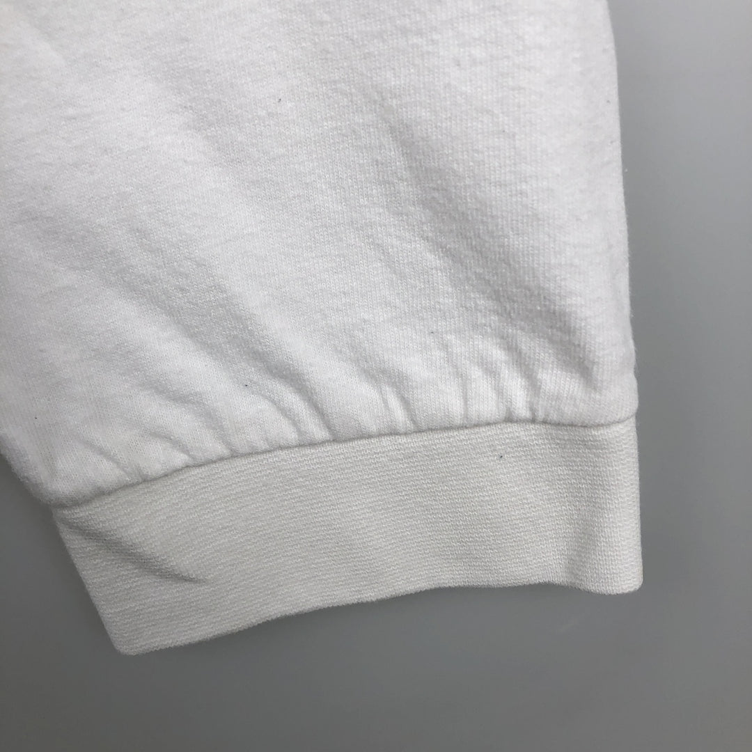 Timberland Back Logo Long-Sleeve T-Shirt, Made in USA, Men's Size L (approx.) cotton white type Vintage Second Hand
