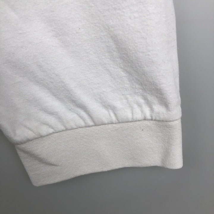 Timberland Back Logo Long-Sleeve T-Shirt, Made in USA, Men's Size L (approx.) cotton white type Vintage Second Hand