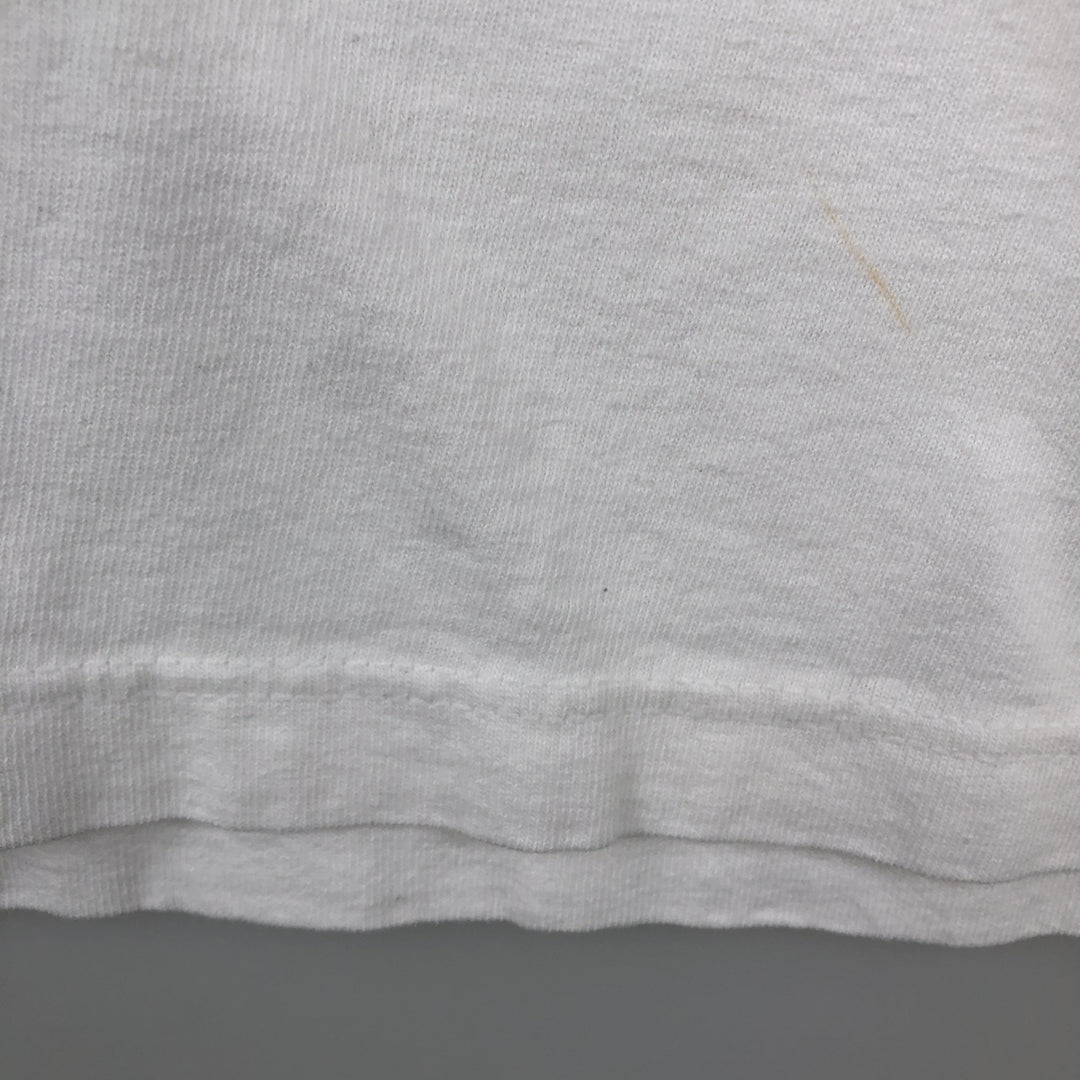 Timberland Back Logo Long-Sleeve T-Shirt, Made in USA, Men's Size L (approx.) cotton white type Vintage Second Hand