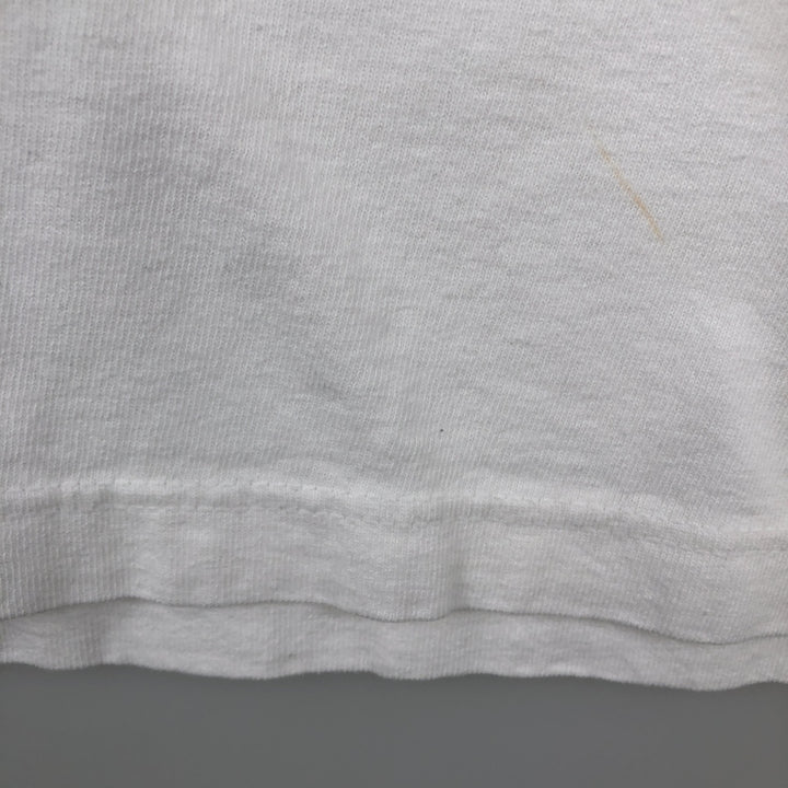 Timberland Back Logo Long-Sleeve T-Shirt, Made in USA, Men's Size L (approx.) cotton white type Vintage Second Hand