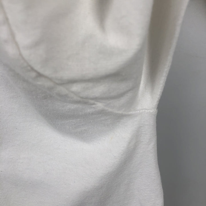 Timberland Back Logo Long-Sleeve T-Shirt, Made in USA, Men's Size L (approx.) cotton white type Vintage Second Hand
