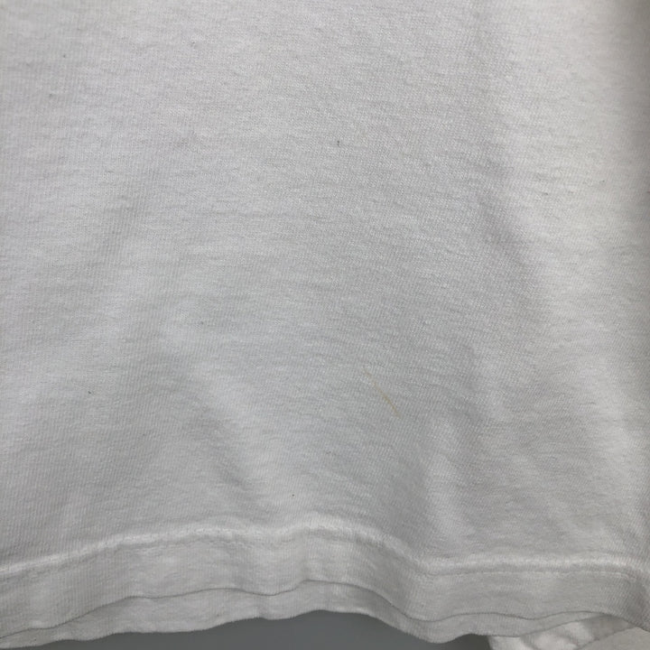 Timberland Back Logo Long-Sleeve T-Shirt, Made in USA, Men's Size L (approx.) cotton white type Vintage Second Hand