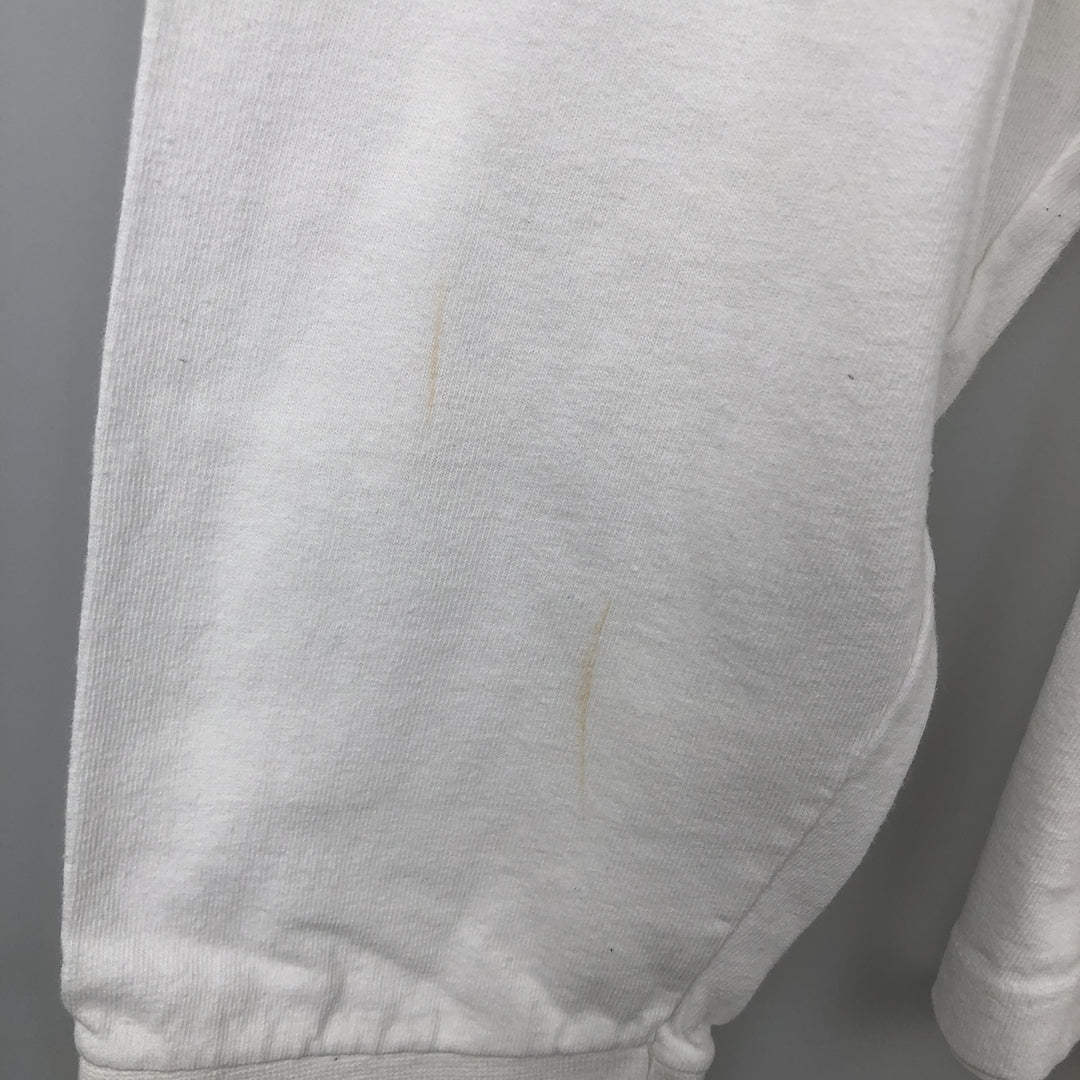 Timberland Back Logo Long-Sleeve T-Shirt, Made in USA, Men's Size L (approx.) cotton white type Vintage Second Hand