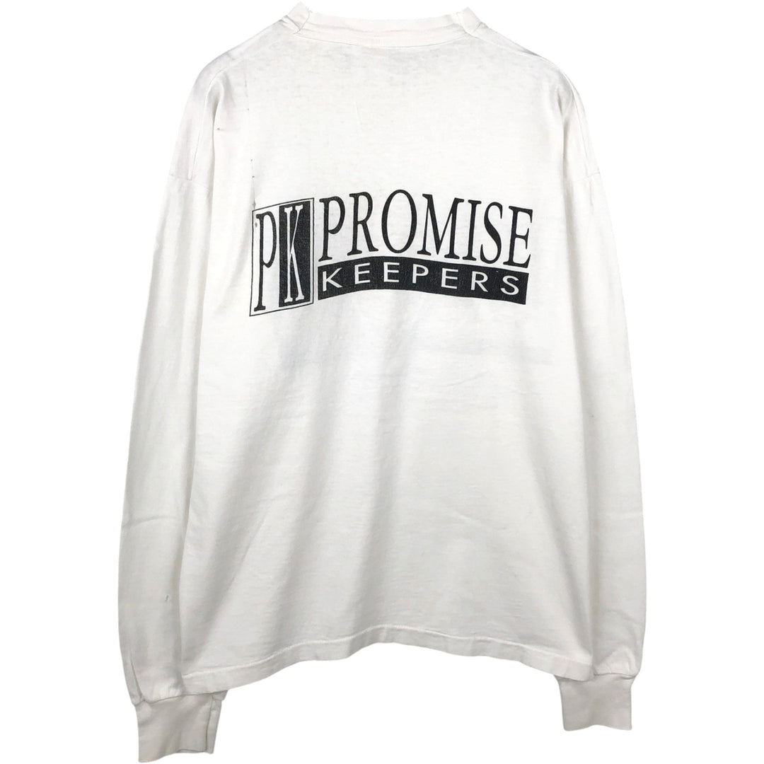 ~90'S Long-Sleeve T-Shirt, Made in USA, Men's XL Equivalent, Vintage cotton white type Vintage Second Hand
