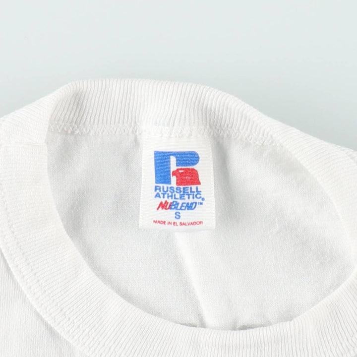 2000'S Russell Print T-Shirt, Men's Size S (approx.) cotton white type Vintage Second Hand