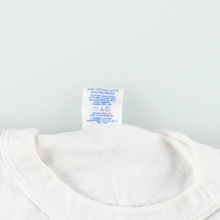 2000'S Russell Print T-Shirt, Men's Size S (approx.) cotton white type Vintage Second Hand