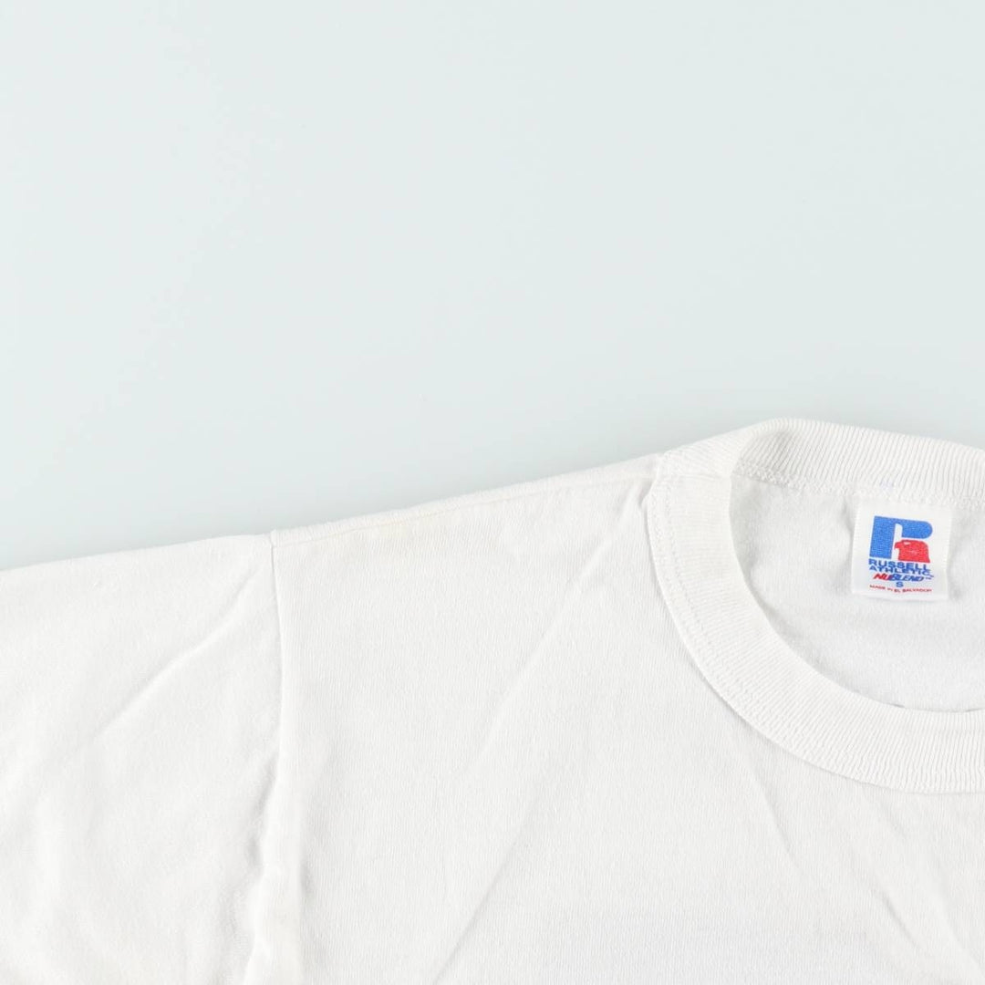 2000'S Russell Print T-Shirt, Men's Size S (approx.) cotton white type Vintage Second Hand