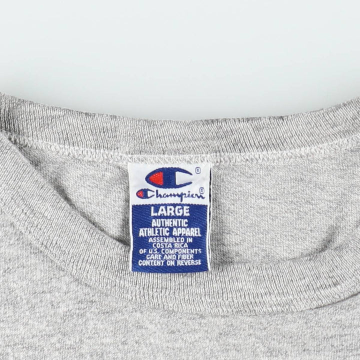 90'S Champion Authentic Athletic Apparel College T-shirt, Men's Size L (approx.), Vintage cotton gray type Vintage Second Hand