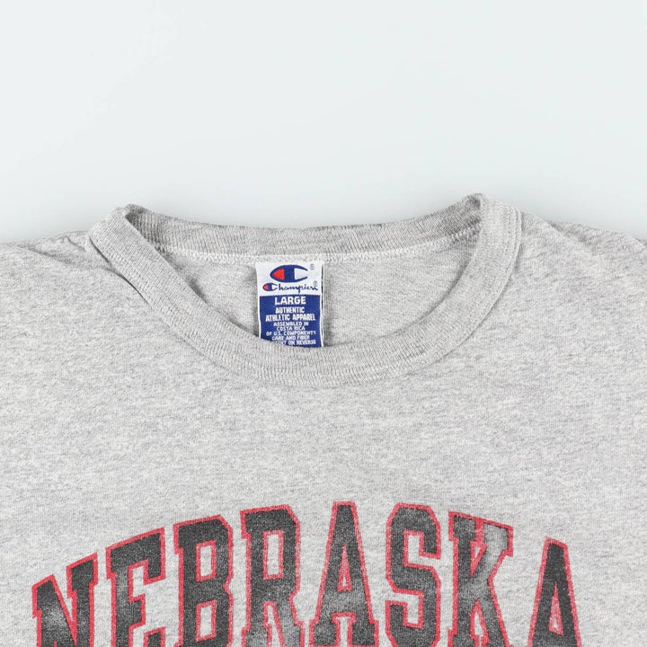 90'S Champion Authentic Athletic Apparel College T-shirt, Men's Size L (approx.), Vintage cotton gray type Vintage Second Hand