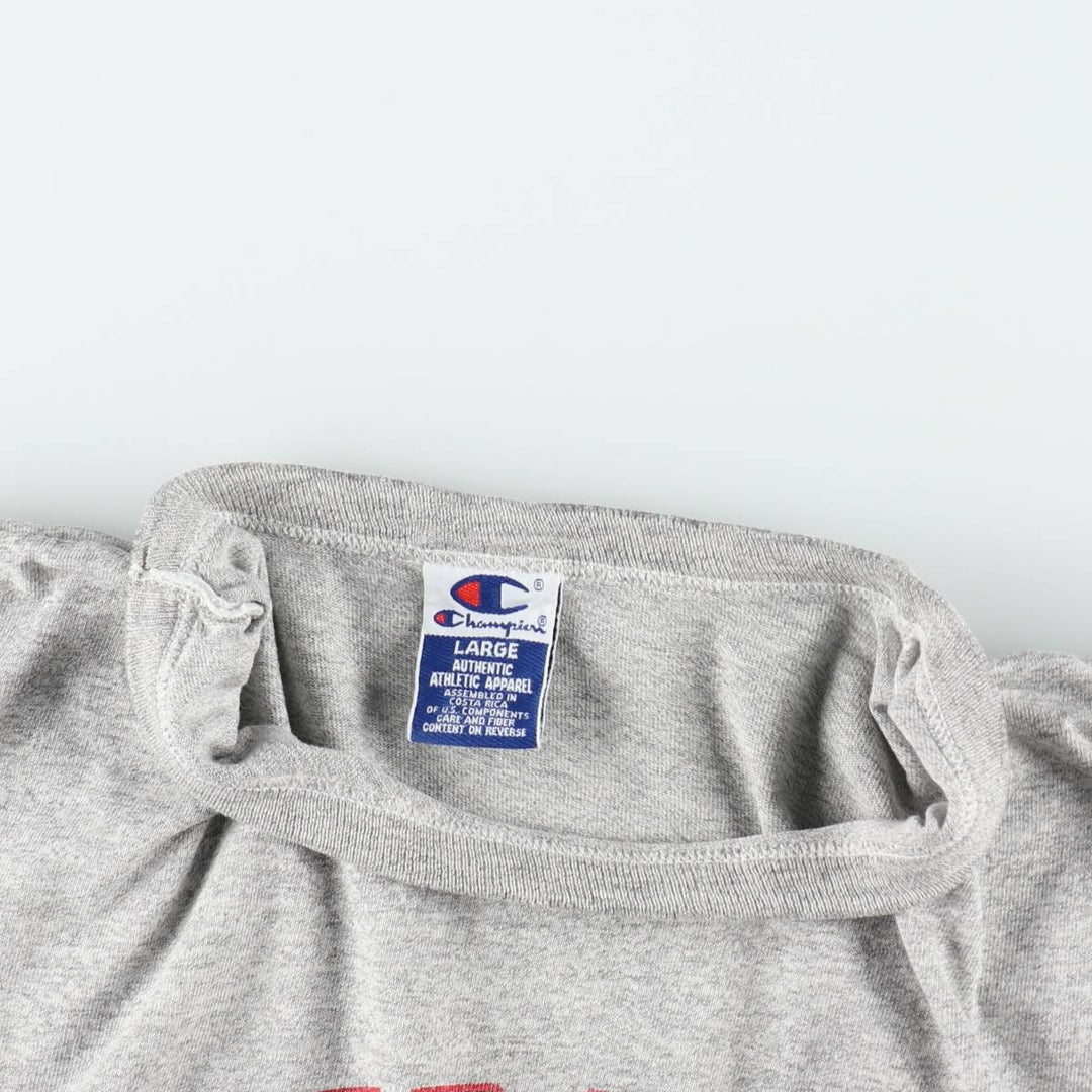 90'S Champion Authentic Athletic Apparel College T-shirt, Men's Size L (approx.), Vintage cotton gray type Vintage Second Hand