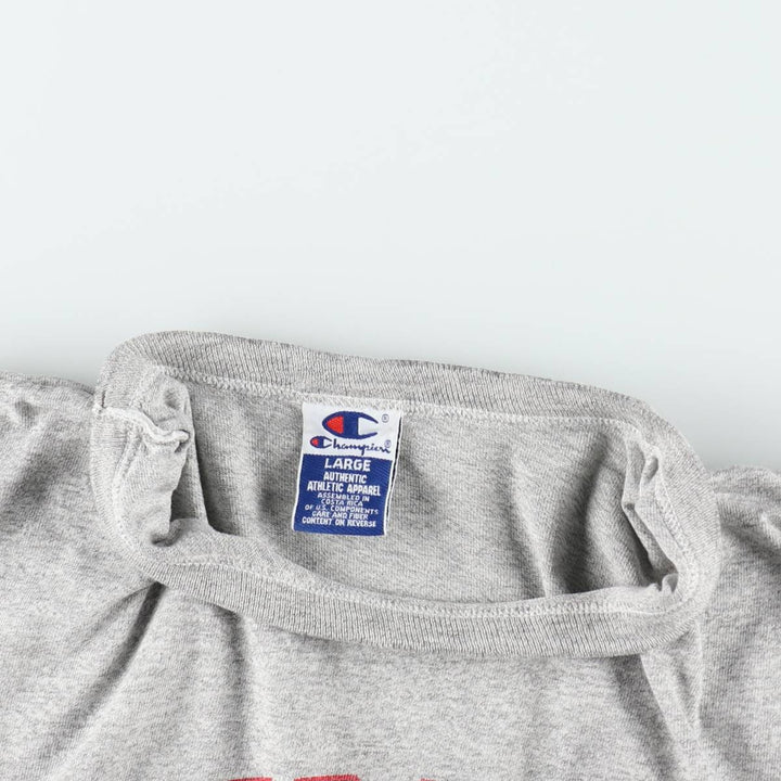 90'S Champion Authentic Athletic Apparel College T-shirt, Men's Size L (approx.), Vintage cotton gray type Vintage Second Hand