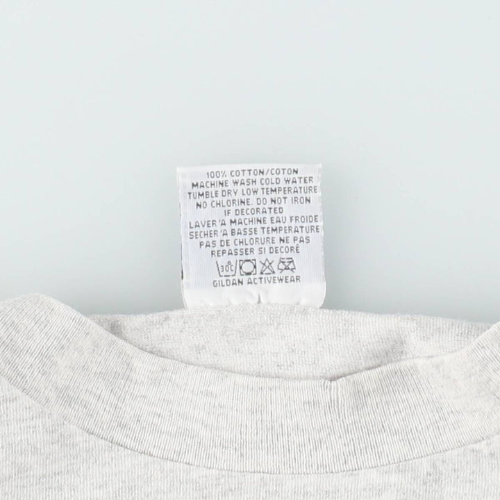 90'S Gildan Heavy Weight College T-Shirt, Made in USA, Men's XL equivalent, Vintage cotton white type Vintage Second Hand