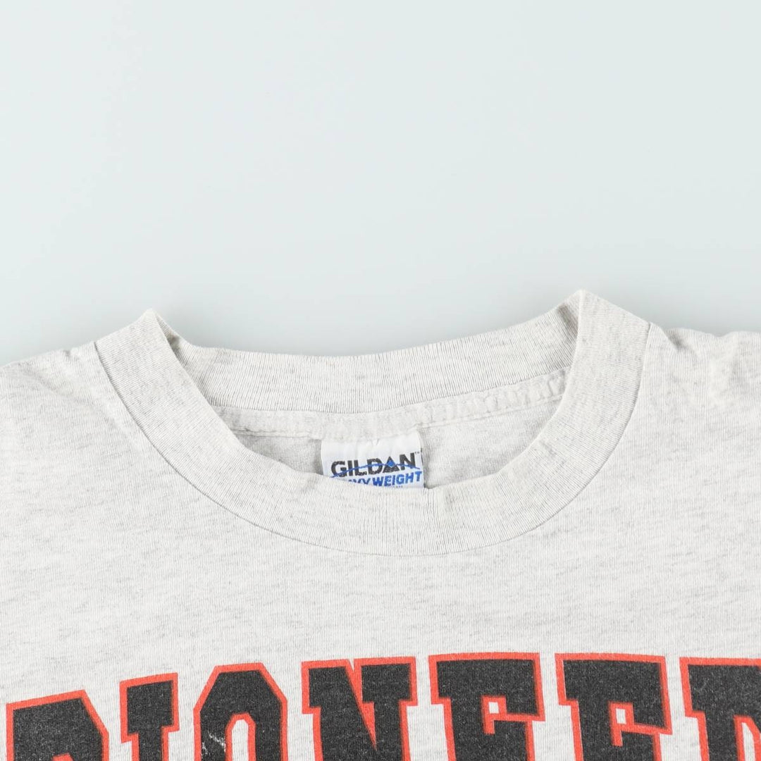 90'S Gildan Heavy Weight College T-Shirt, Made in USA, Men's XL equivalent, Vintage cotton white type Vintage Second Hand