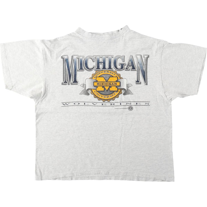 College T-shirt, Men's XL size unclear white type Vintage Second Hand