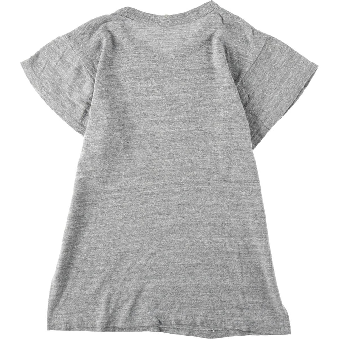 60s-70'S Russell Print T-Shirt, Made in USA, Men's Size M (Equivalent), Vintage cotton gray type Vintage Second Hand