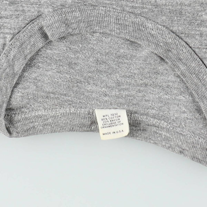 60s-70'S Russell Print T-Shirt, Made in USA, Men's Size M (Equivalent), Vintage cotton gray type Vintage Second Hand