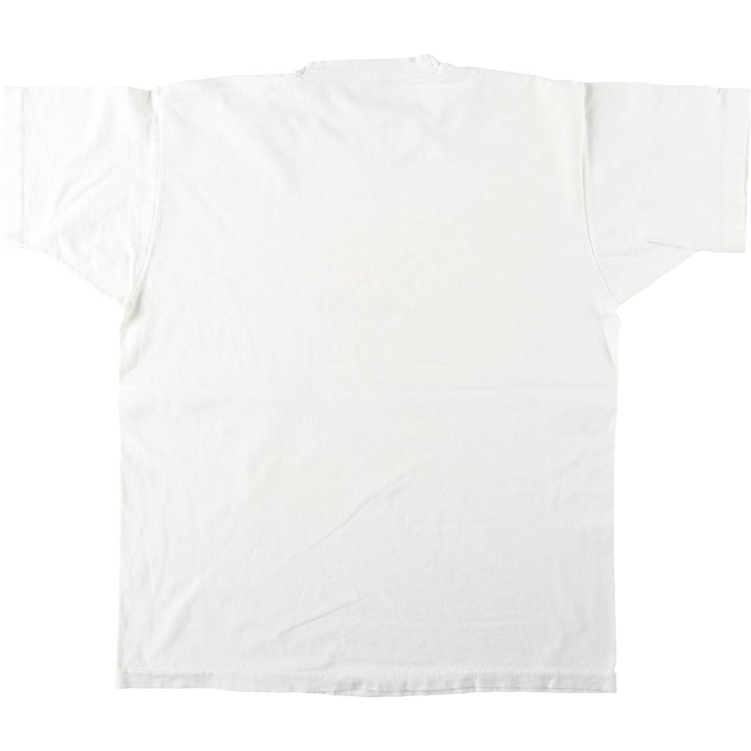 90'S Fruit of the Loom Heavy Cotton Printed T-Shirt Made in USA Men's XL Vintage cotton white type Vintage Second Hand
