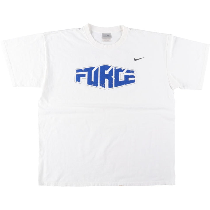 00'S Nike logo print T-shirt, men's XL size cotton white type Vintage Second Hand