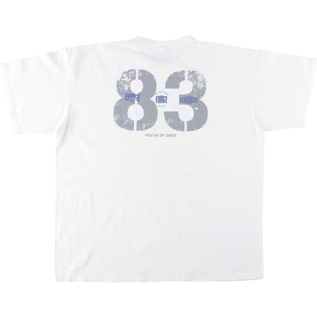 00'S Nike logo print T-shirt, men's XL size cotton white type Vintage Second Hand
