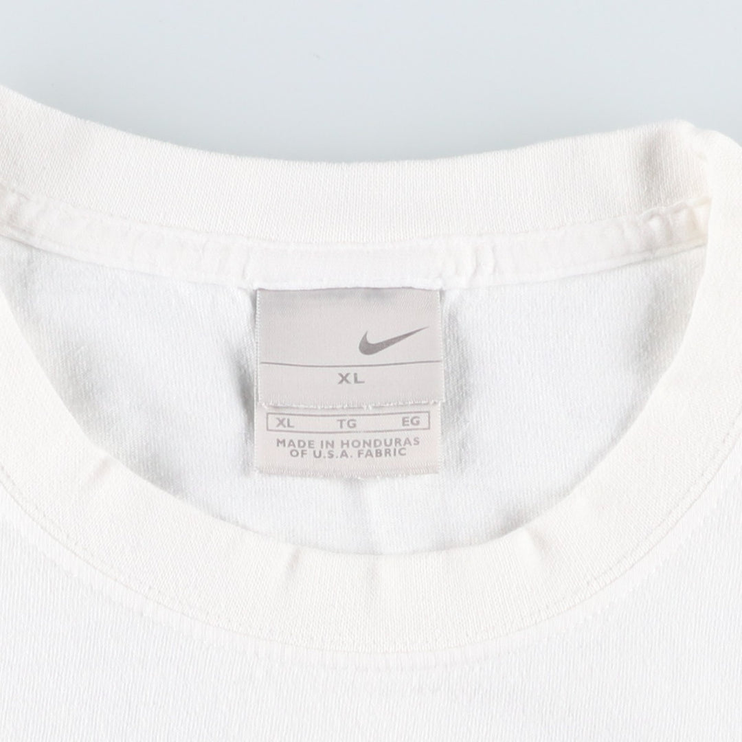 00'S Nike logo print T-shirt, men's XL size cotton white type Vintage Second Hand