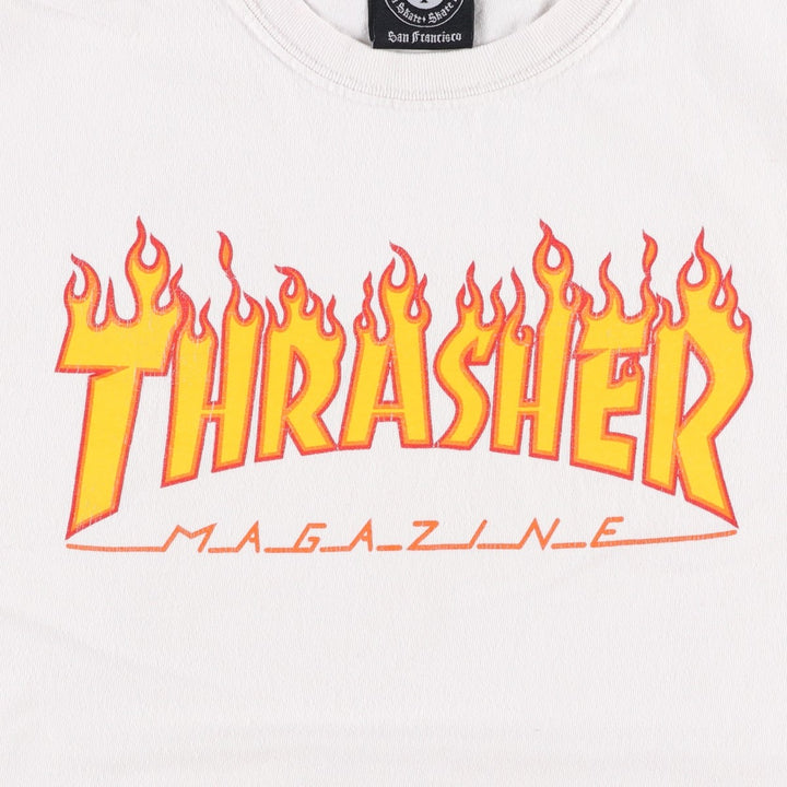 Thrasher Fire Pattern Surf Skate T-Shirt, Men's M unclear white type Vintage Second Hand