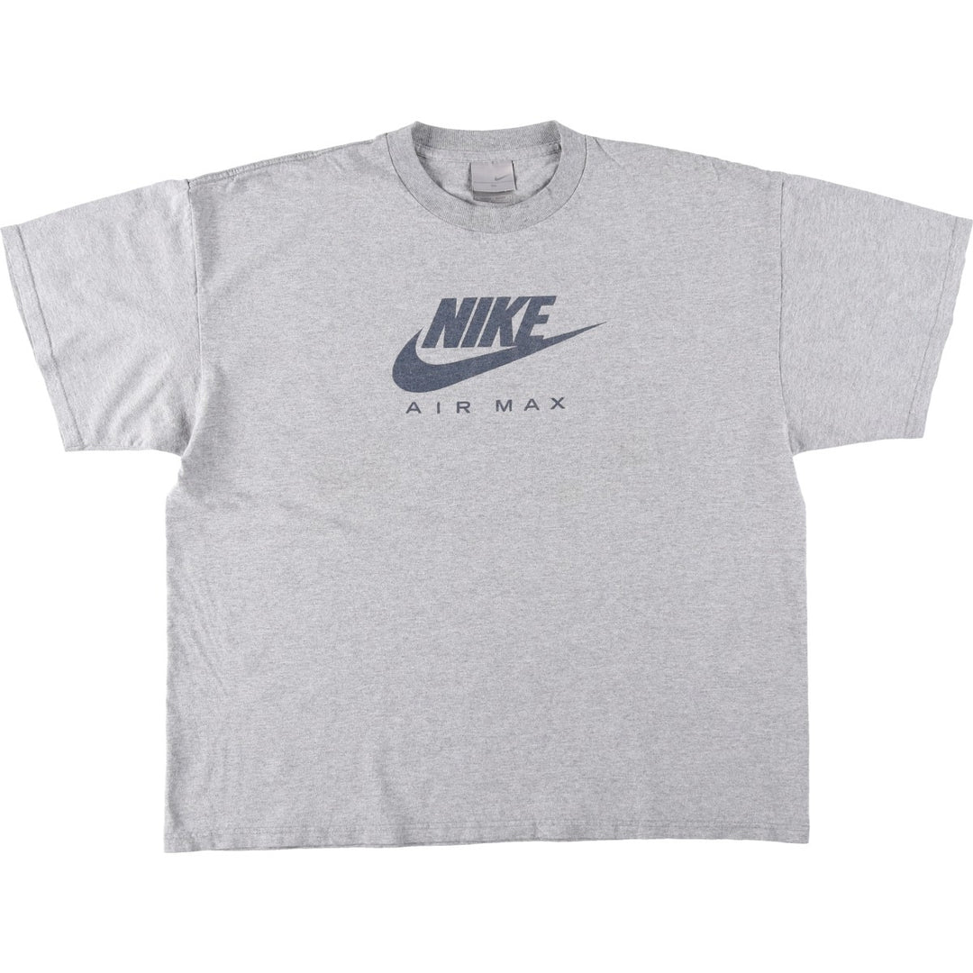 00'S Nike logo print T-shirt, men's XL size cotton gray type Vintage Second Hand