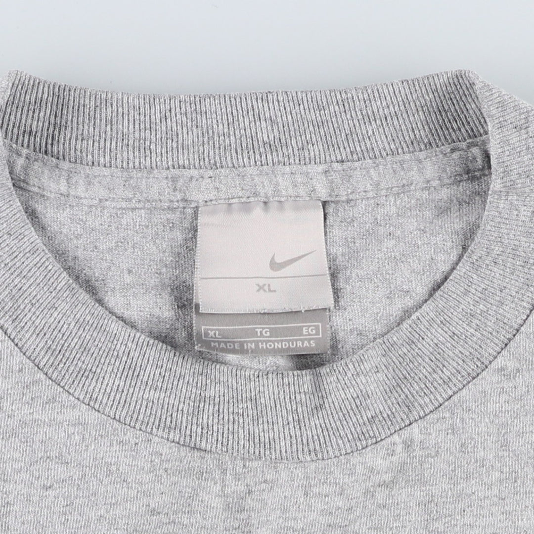 00'S Nike logo print T-shirt, men's XL size cotton gray type Vintage Second Hand
