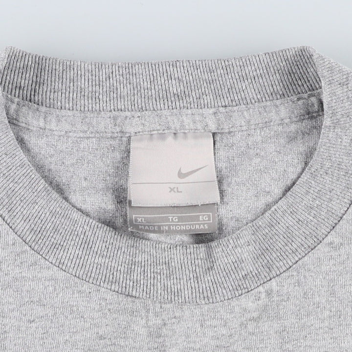 00'S Nike logo print T-shirt, men's XL size cotton gray type Vintage Second Hand