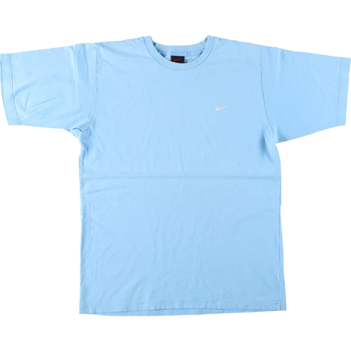 90'S Nike One Point Logo T-shirt, Men's M size, Vintage cotton Blue type light blue Vintage Second Hand