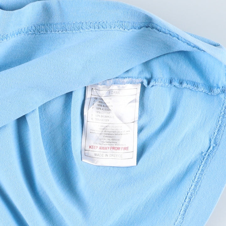 90'S Nike One Point Logo T-shirt, Men's M size, Vintage cotton Blue type light blue Vintage Second Hand