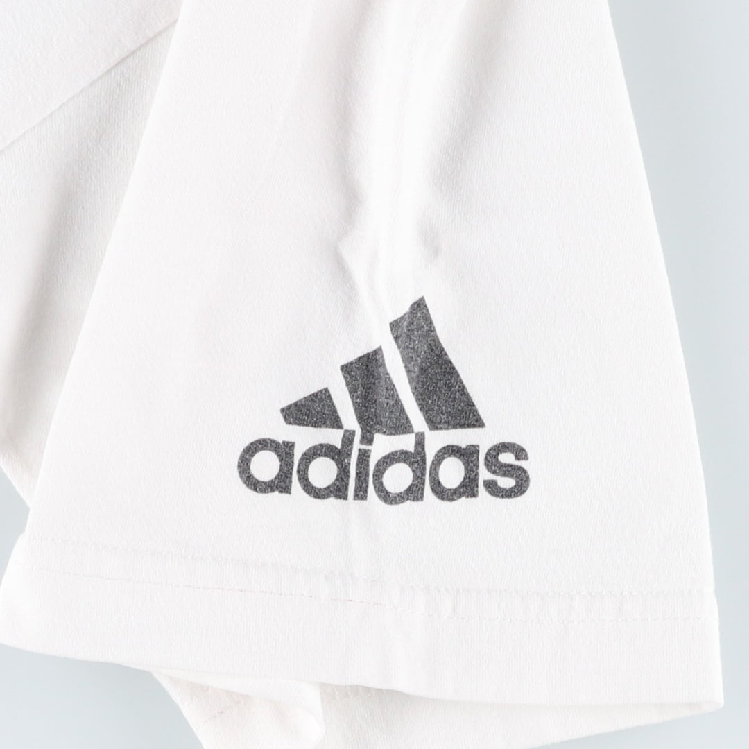 90'S Adidas logo print t-shirt, men's size M equivalent, vintage. cotton white type Vintage Second Hand