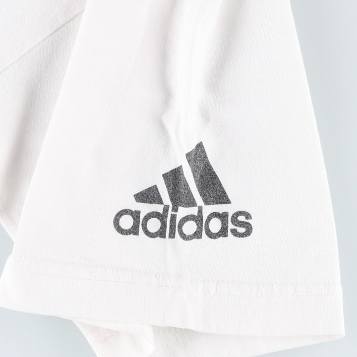 90'S Adidas logo print t-shirt, men's size M equivalent, vintage. cotton white type Vintage Second Hand
